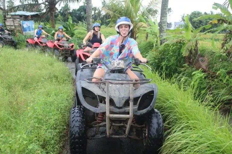 Ubud ATV ride experience through rice fields and muddy tracks