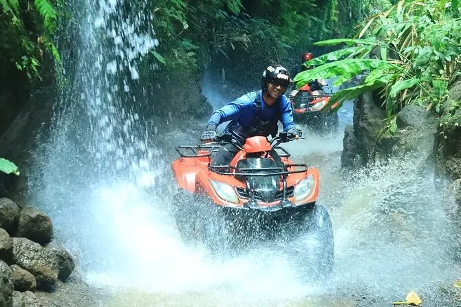 atv ride through waterfall in bali