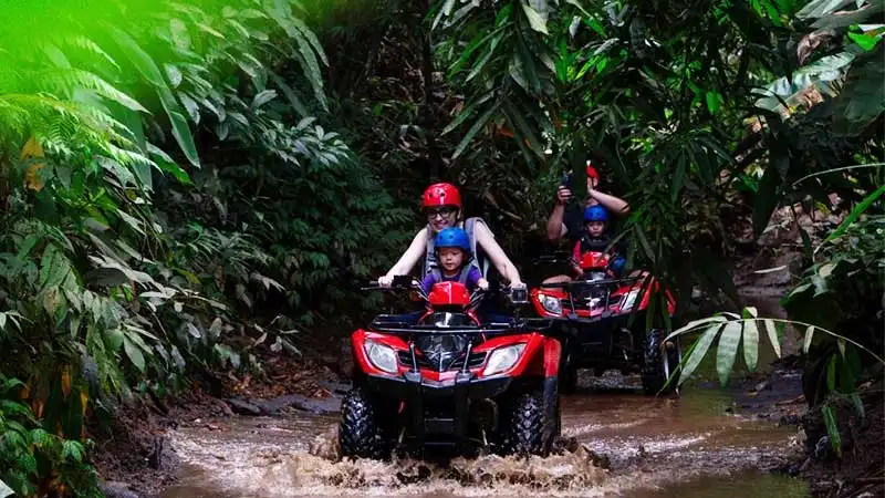 ATV Ride Through Bamboo Forest and River in Bali