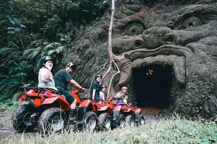 Best ATV Ride Through Cave in Bali With Jungle, River & Mud Tracks