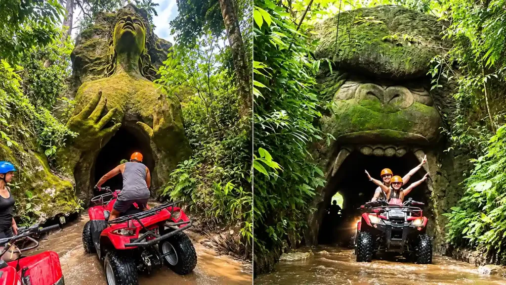 Legong Tunnel and Gorilla Face Cave in KeepAll bali adventure by Bali ATV Ride
